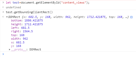 getBoundingClientRect